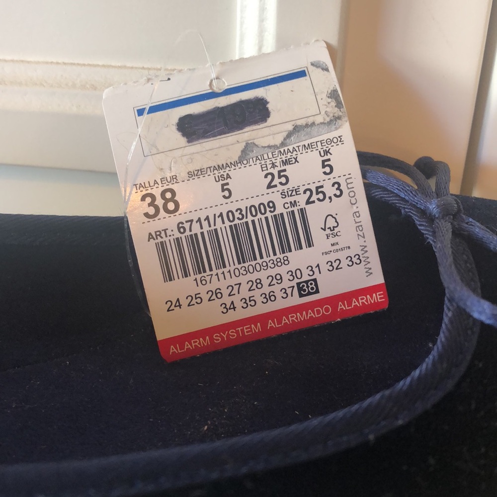 Zara ballet flats US size 7. Length 9.5 inches- Brand New - Picture 6 of 6